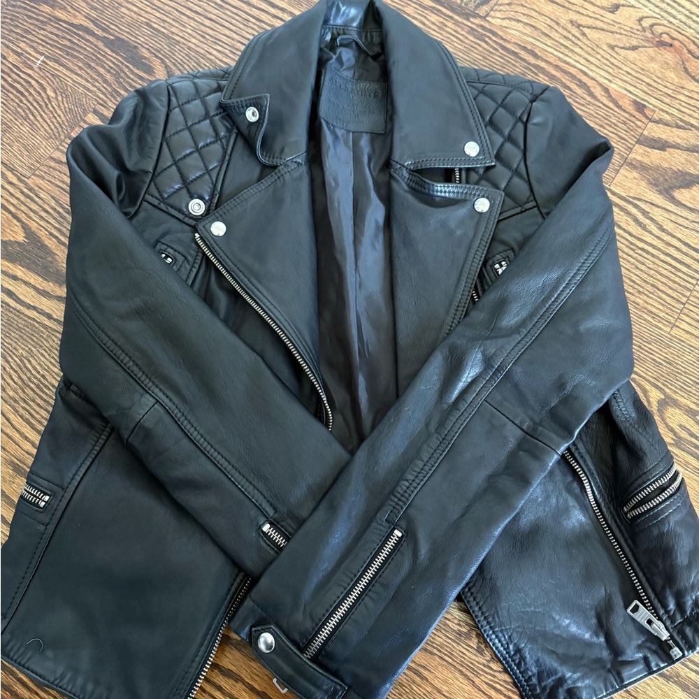 AllSaints Catch Biker Leather Jacket